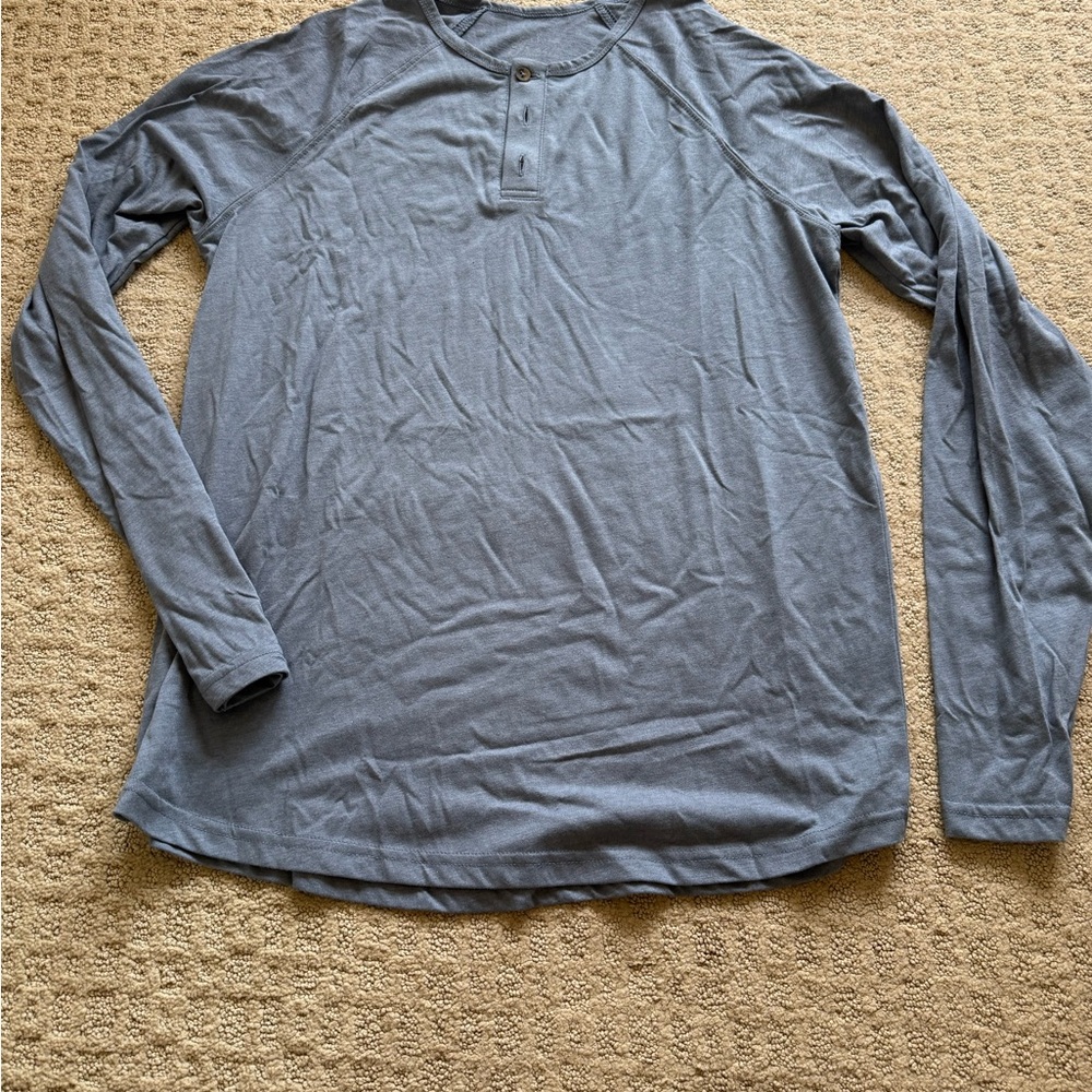 Men's Blue/Gray Long Sleeve Shirt Brand New, Medium